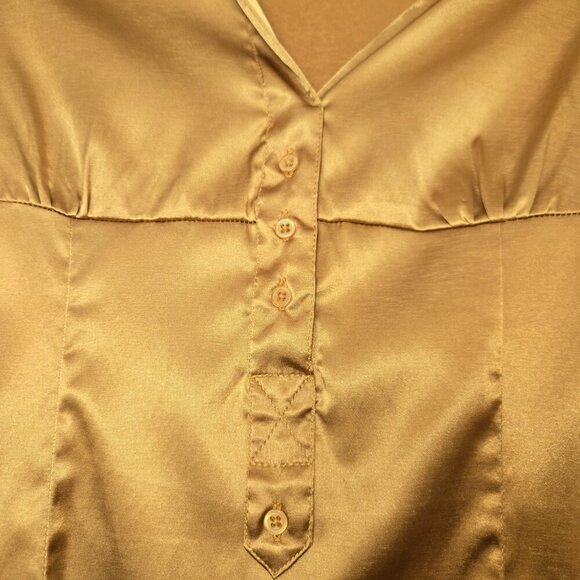 Y2K Zara gold satin blouse size S, made in Spain - Picture 7 of 9